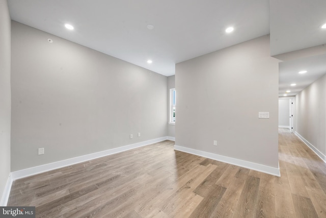 empty room featuring light hardwood / wood-style floors