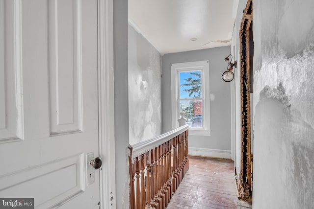 hall featuring light wood-type flooring