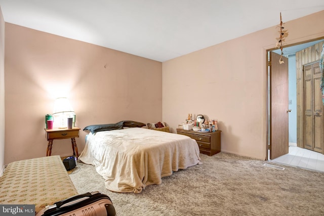 bedroom with carpet floors