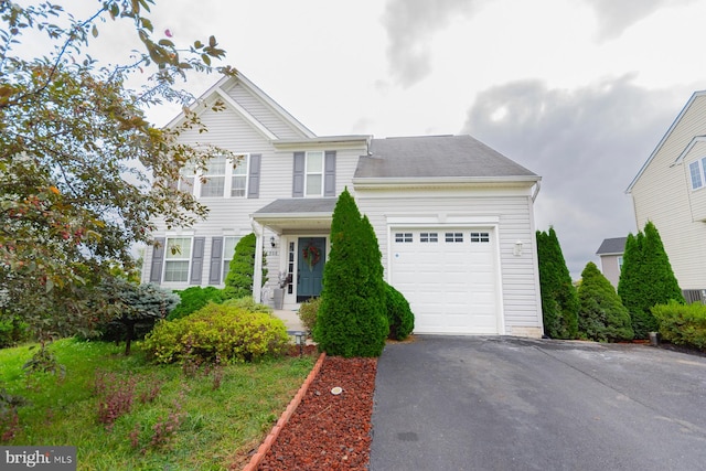 front facade featuring a garage