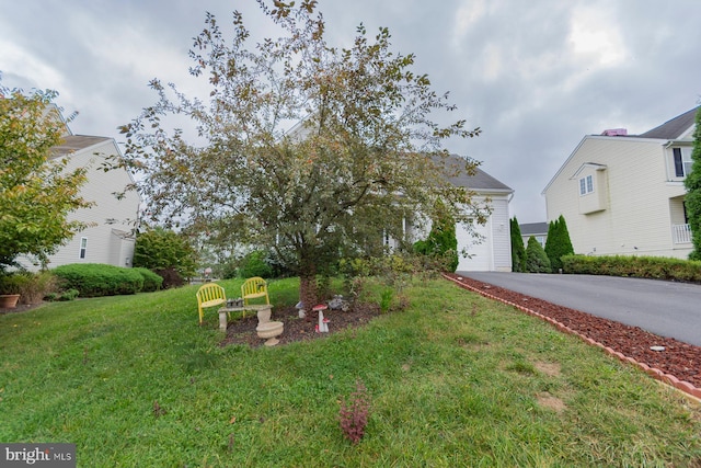 exterior space with a front yard