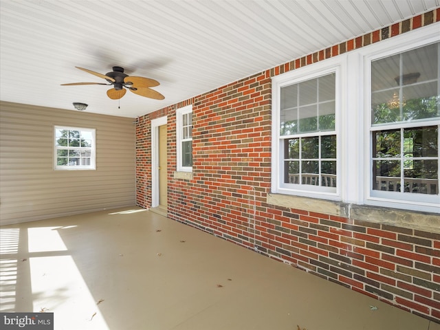 view of patio / terrace with ceiling fan