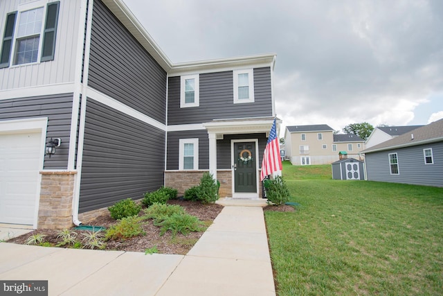 view of front of house with a front yard