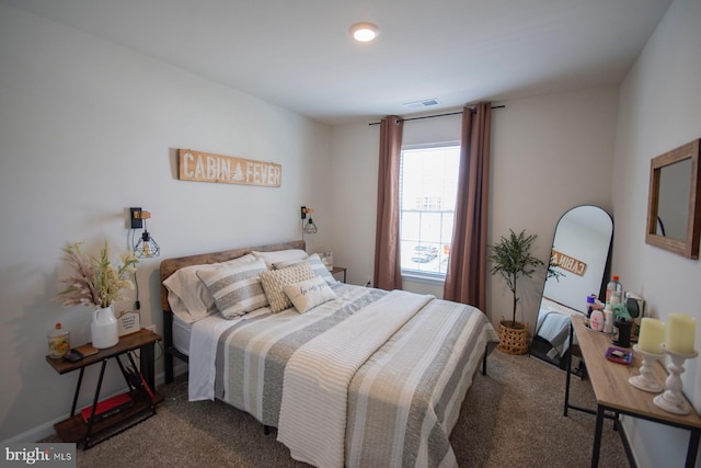 bedroom with carpet