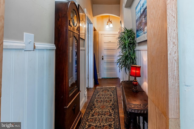 hall featuring hardwood / wood-style flooring