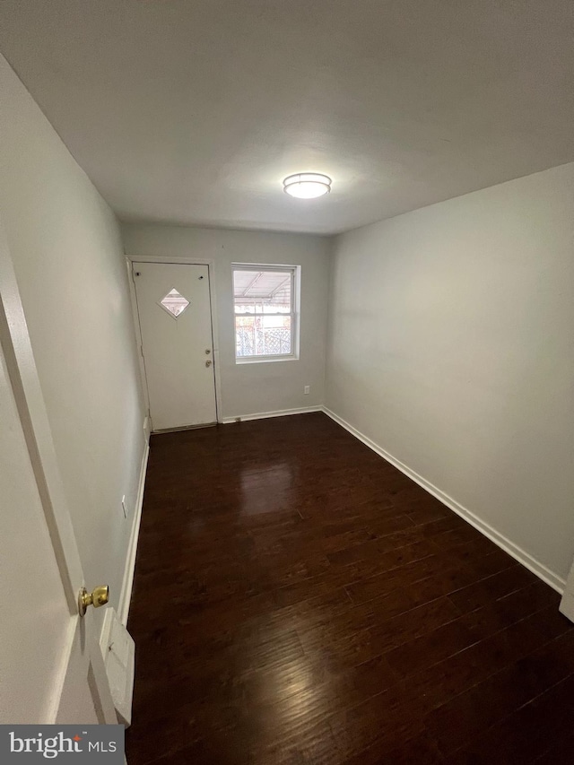 foyer featuring dark hardwood / wood-style floors