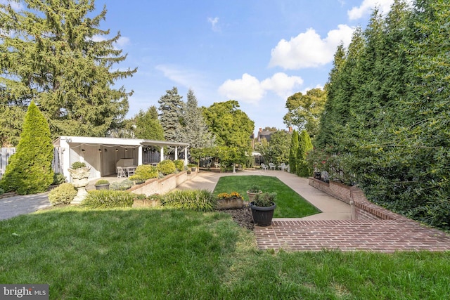 exterior space with a carport