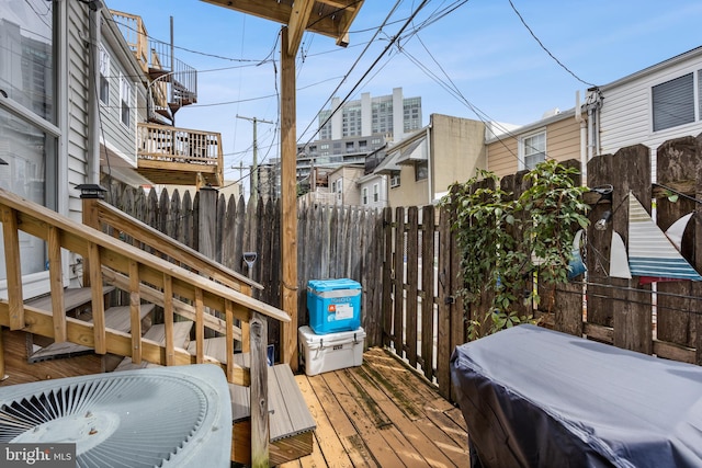 view of wooden deck