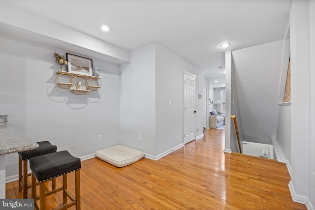 interior space with light wood-type flooring