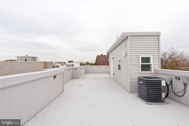 view of patio featuring cooling unit