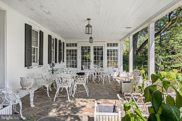 view of patio with french doors