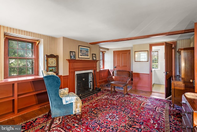 living room featuring hardwood / wood-style floors