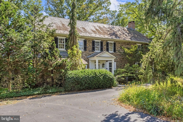 view of colonial home