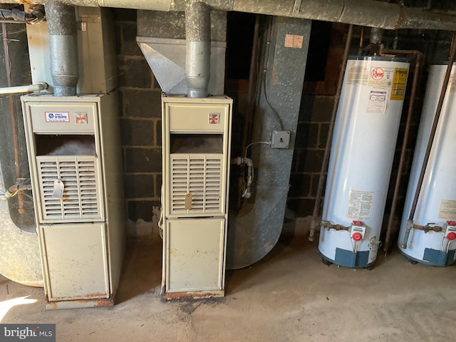 utilities featuring gas water heater