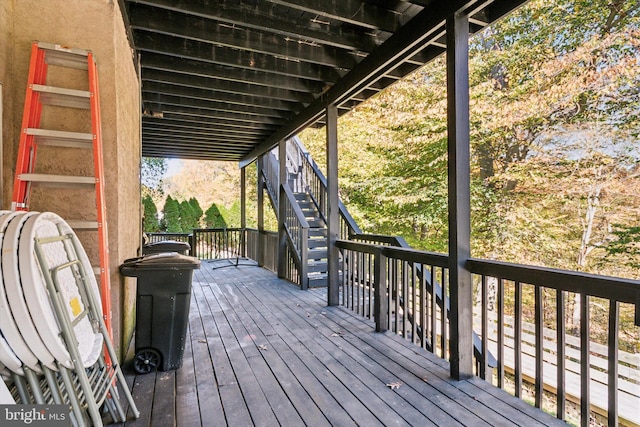 view of wooden terrace