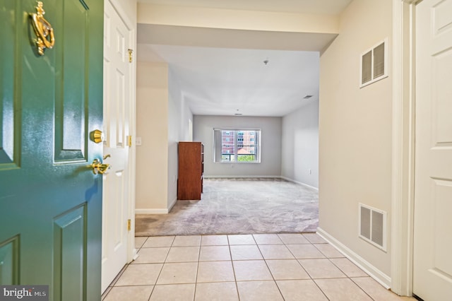 view of carpeted entryway