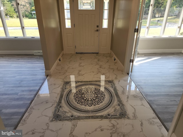 entrance foyer with hardwood / wood-style flooring