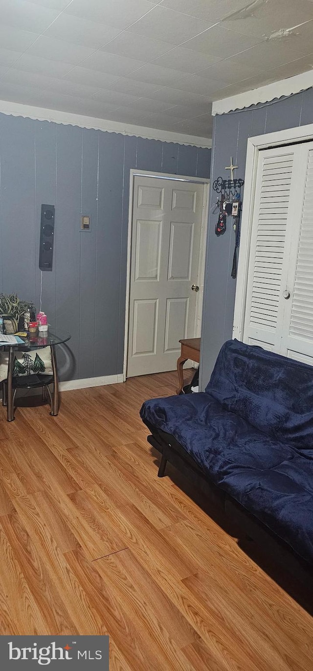 bedroom featuring wood-type flooring