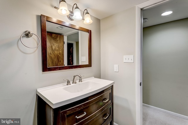 bathroom featuring vanity