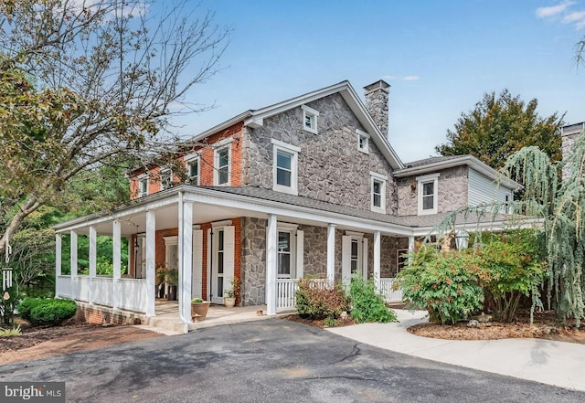 view of front of home with a porch