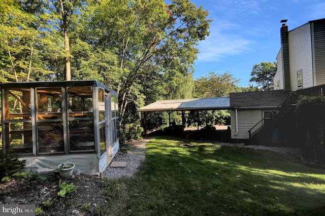 650 Bucks Church Rd, Newport, PA 17074 - view of green lawn featuring a carport
