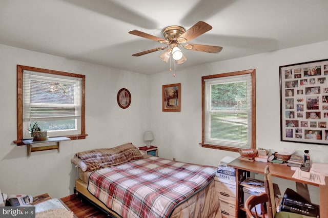 650 Bucks Church Rd, Newport, PA 17074 - bedroom with ceiling fan and wood finished floors