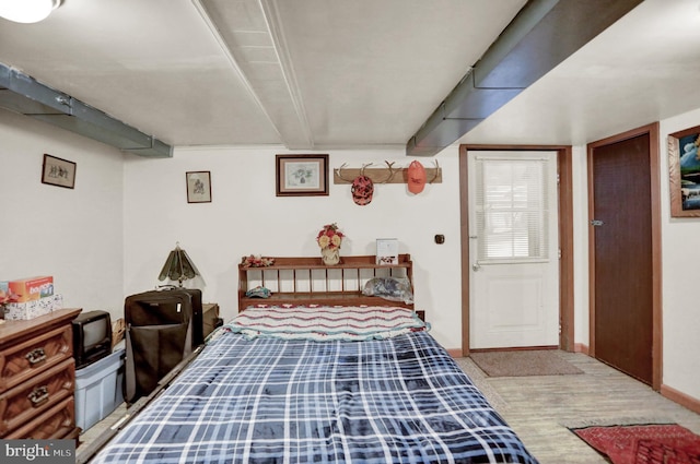 650 Bucks Church Rd, Newport, PA 17074 - bedroom featuring wood finished floors, baseboards, and beam ceiling