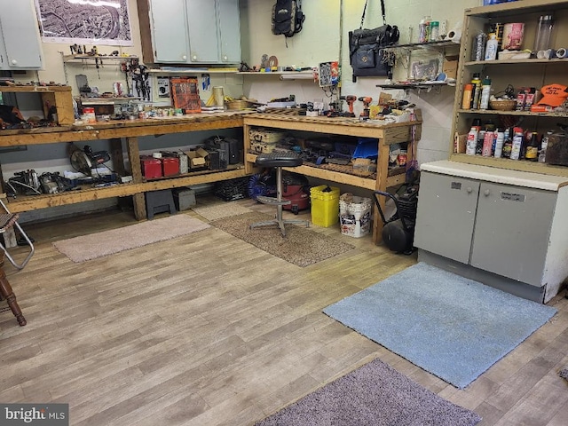 650 Bucks Church Rd, Newport, PA 17074 - misc room featuring a workshop area and wood finished floors
