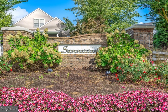 view of community sign