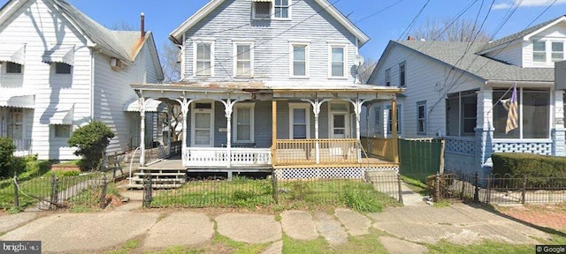 view of front of home with a porch