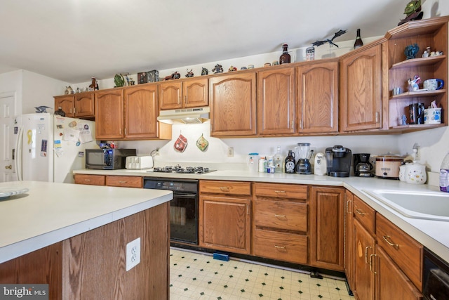 kitchen featuring black appliances