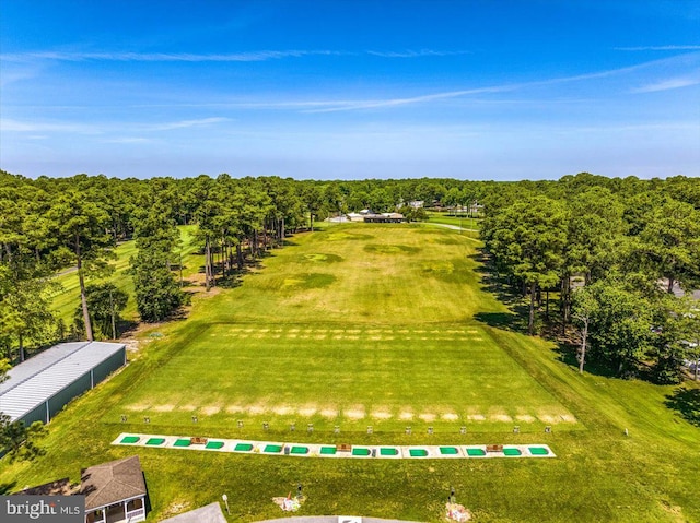 bird's eye view with a rural view