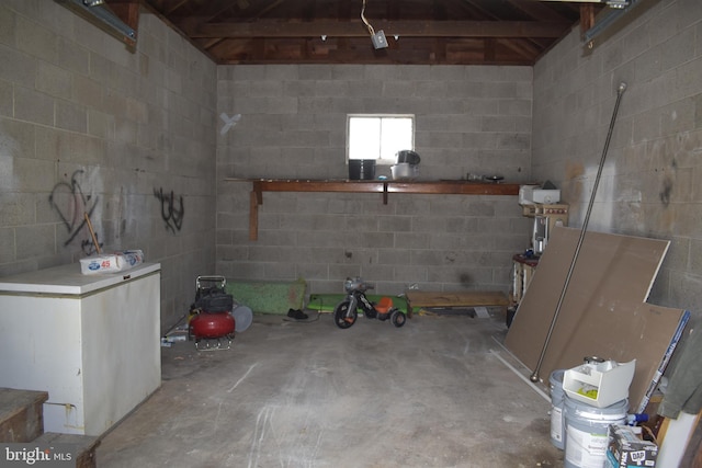104 School Ln, Georgetown, DE 19947 - below grade area featuring concrete block wall