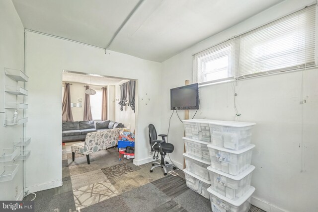 interior space featuring wood-type flooring