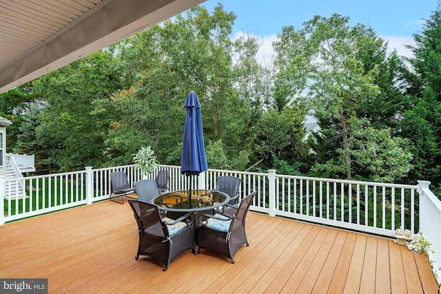 view of wooden terrace