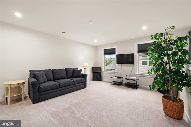 view of carpeted living room