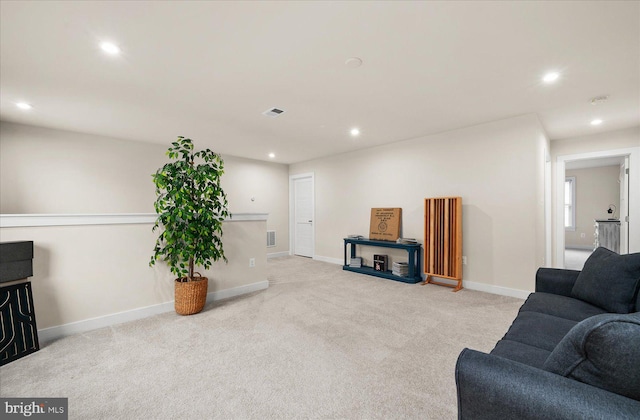 view of carpeted living room