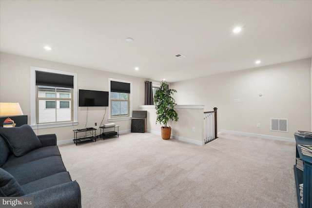 view of carpeted living room