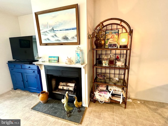 details featuring tile patterned flooring