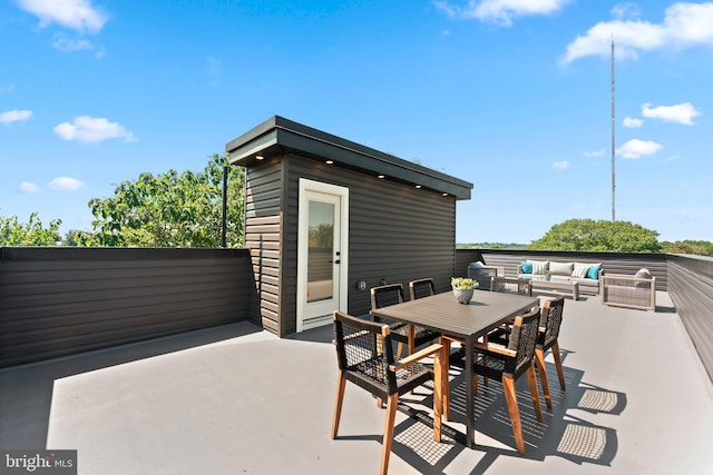 view of patio / terrace featuring outdoor lounge area