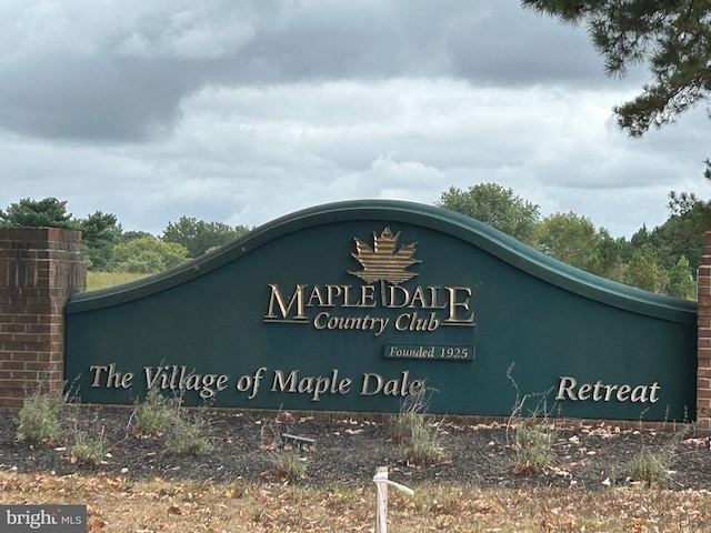 view of community sign