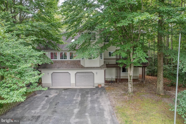 view of front of home featuring a garage