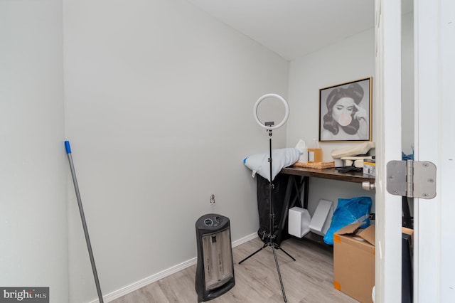 bedroom featuring light hardwood / wood-style flooring