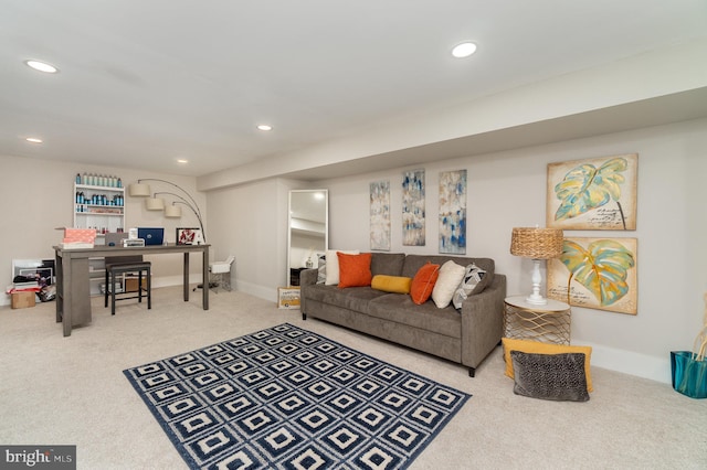 view of carpeted living room