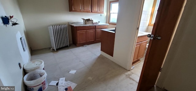 kitchen featuring radiator