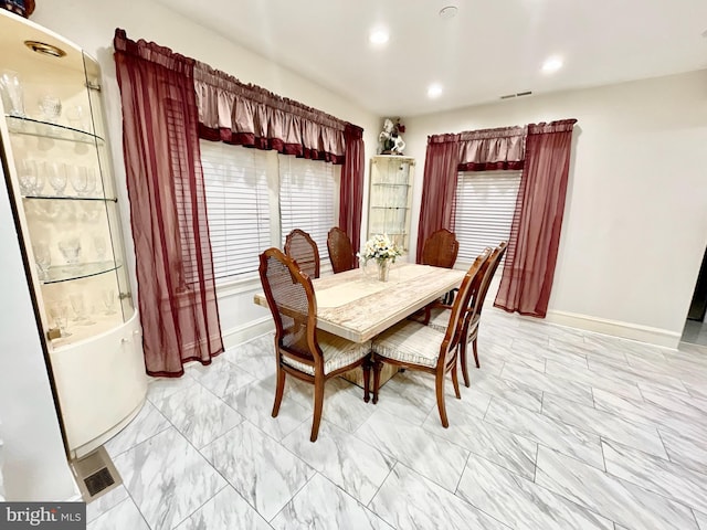 view of dining area