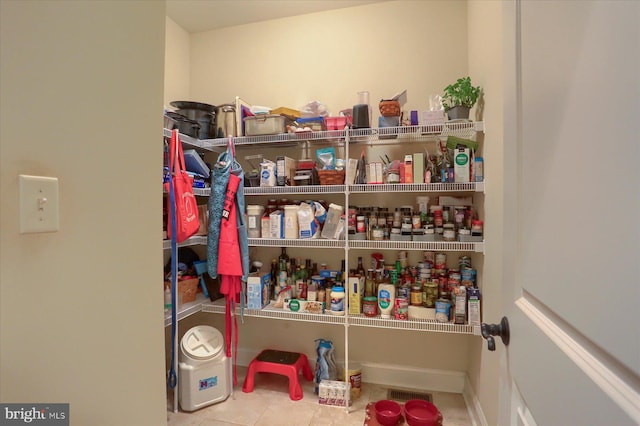 view of pantry