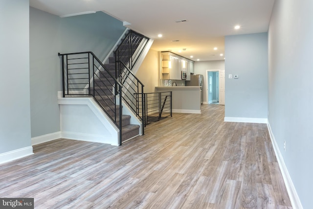 interior space with light wood-type flooring