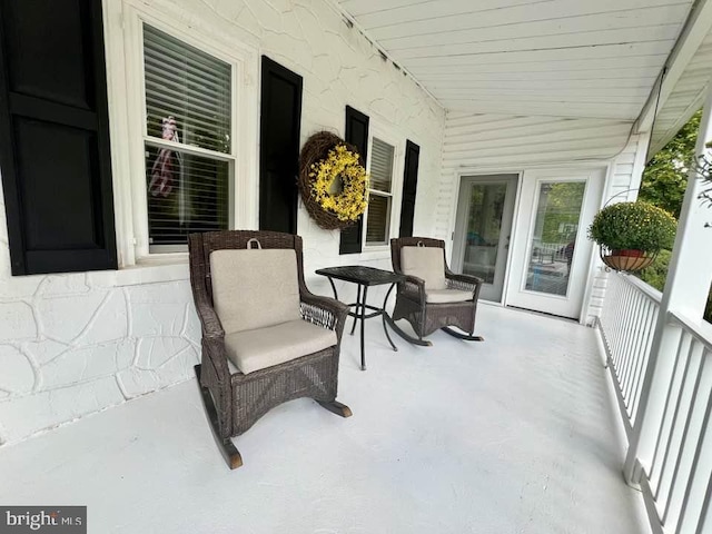 view of patio / terrace featuring covered porch