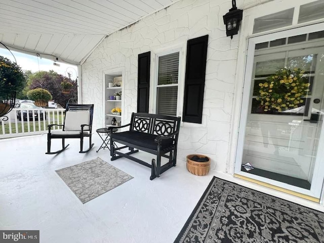 view of patio with covered porch